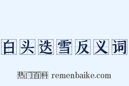 白头迭雪反义词是什么意思的图片